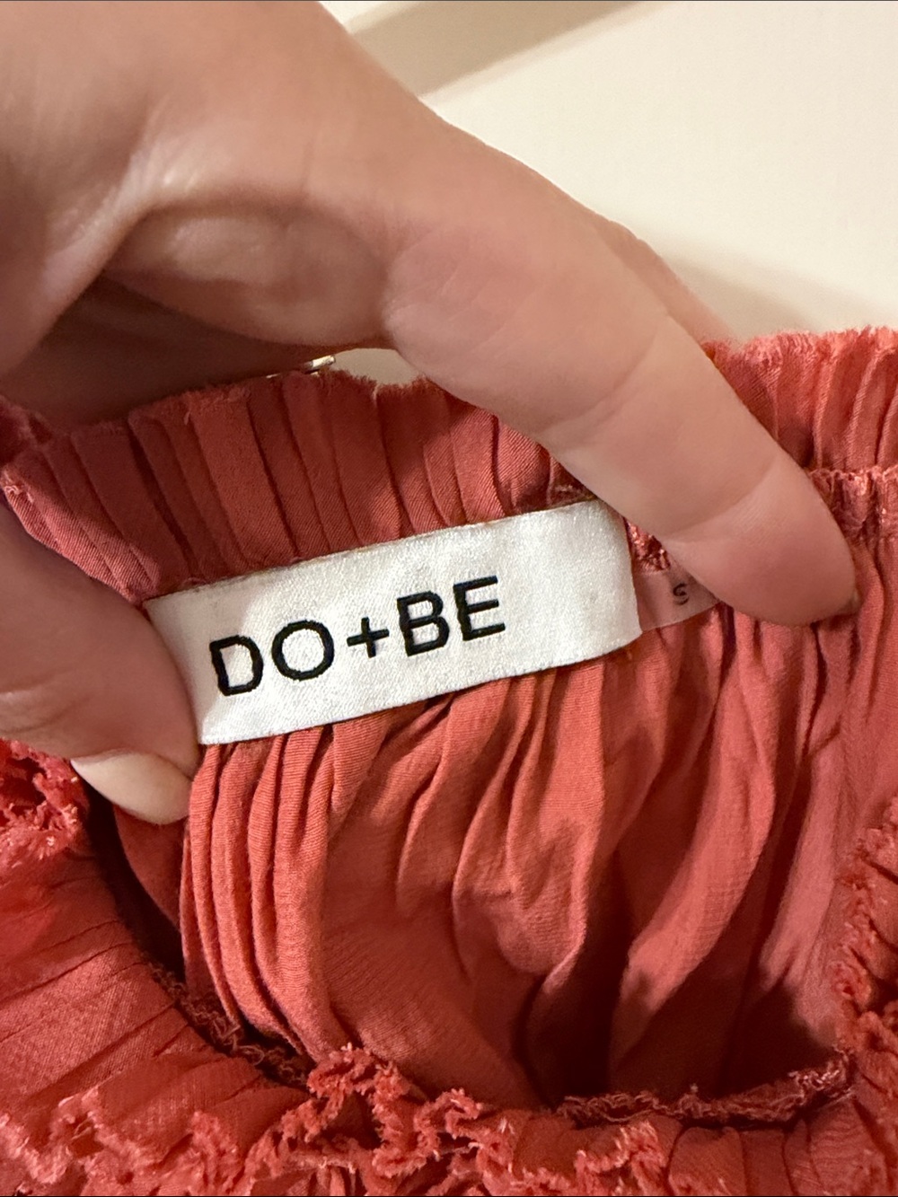 DO+BE Small Rust Ruffled One-Shoulder Tank Top - Picture 2 of 3